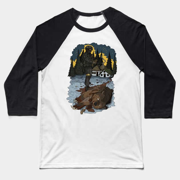 Ukrainian bear hunter. Baseball T-Shirt by JJadx